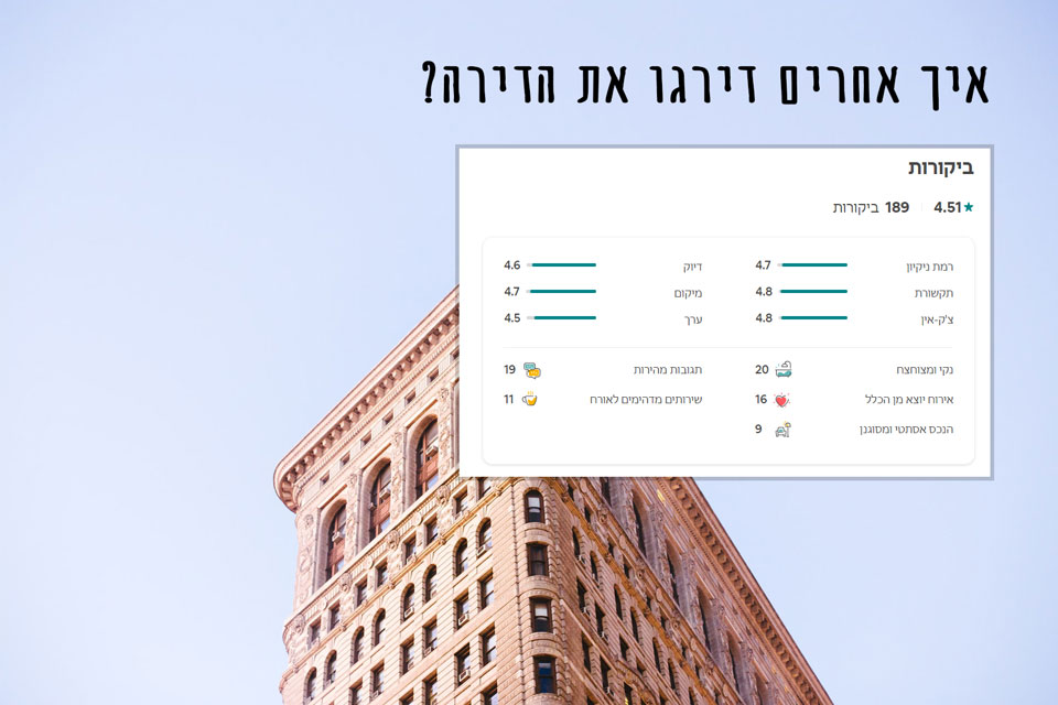 איך אחרים דירגו את הדירה?