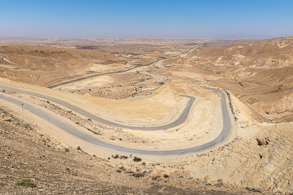 פיתול בכביש 10 ממצפור קדש ברנע